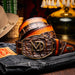Marco Di Milano Texas Belt: Aged Brown Leather Luxury Shoe