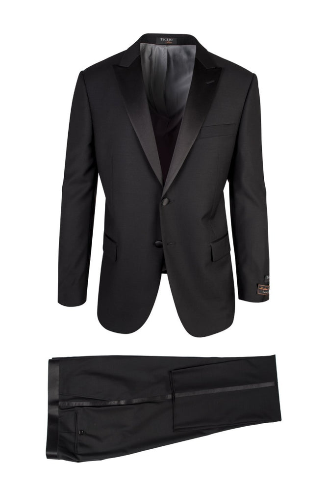 "Tufo" Black 2-Button Peak Tuxedo (2-Piece Set)