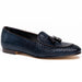 Zelli Tino Woven Calfskin Tassel Loafers | Italian Slip-On Shoes in Blue