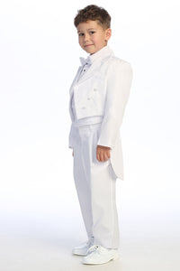 "Oliver" Kids White Peak Tuxedo Tail (5-Piece Set)