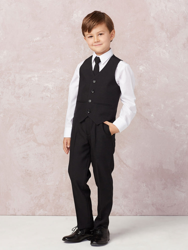 "Stanford" Kids Black Suit 5-Piece Set