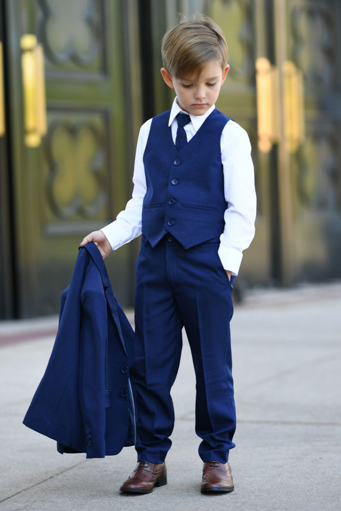 "Stanford" Kids Ink Blue Suit 5-Piece Set