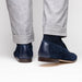 Zelli Tippa Suede and Calfskin Slip-On Penny Loafers in Navy