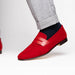 Zelli Tippa Suede and Calfskin Slip-On Penny Loafers in Red