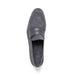 Zelli Tippa Suede and Calfskin Penny Loafers in Grey