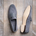 Zelli Tippa Suede and Calfskin Penny Loafers in Grey