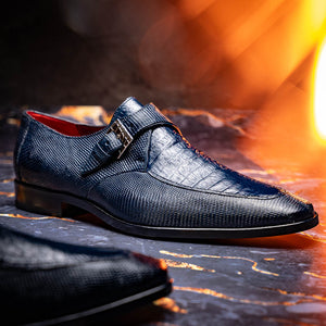 Marco Di Milano Toluca: Navy Leather Dress Shoes