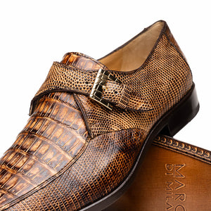 Marco Di Milano Toluca Orix Crocodile & Lizard Monk Strap