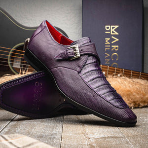 Marco_Di_Milano Toluca: Purple Leather Dress Shoe
