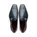 Marco Di Milano Toluca Blue/Black Crocodile & Lizard Monk Strap