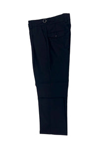 Tiglio Luxe Black Semi-Wide Leg Wool Marbella Dress Pants TIG1001