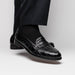 Zelli Tuscany Genuine Caiman Crocodile Penny Loafer in Black