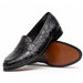Zelli Tuscany Genuine Caiman Crocodile Penny Loafer in Black