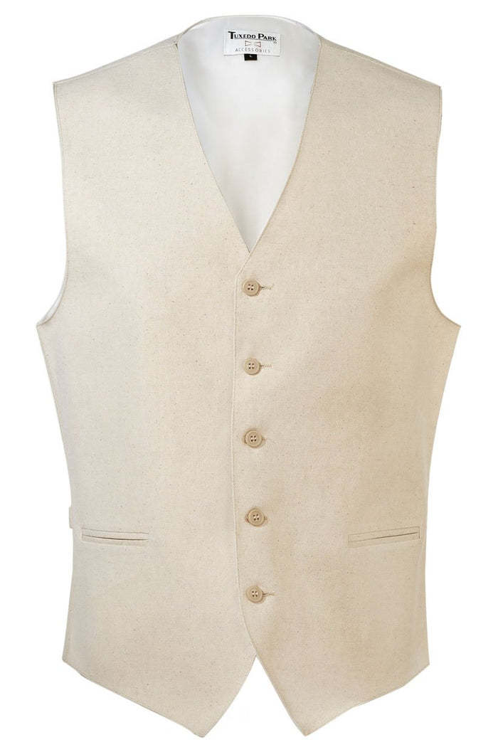 Beige Linen Vest