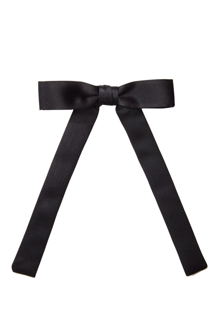 Black Satin Western Bow Tie