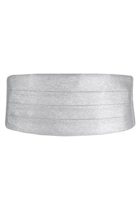 Silver Metallic Cummerbund