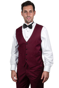 Men's Stacy Adams Burgundy 1-Button Shawl Lapel Tuxedo Jacket