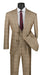 Renaissance Collection - Regular Fit 3 Piece Suit Camel