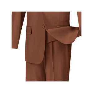 Morgan Collection - Regular Fit 3 Piece Suit 2 Button Cognac