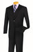 Morgan Collection - Regular Fit 3 Piece Suit 2 Button Black