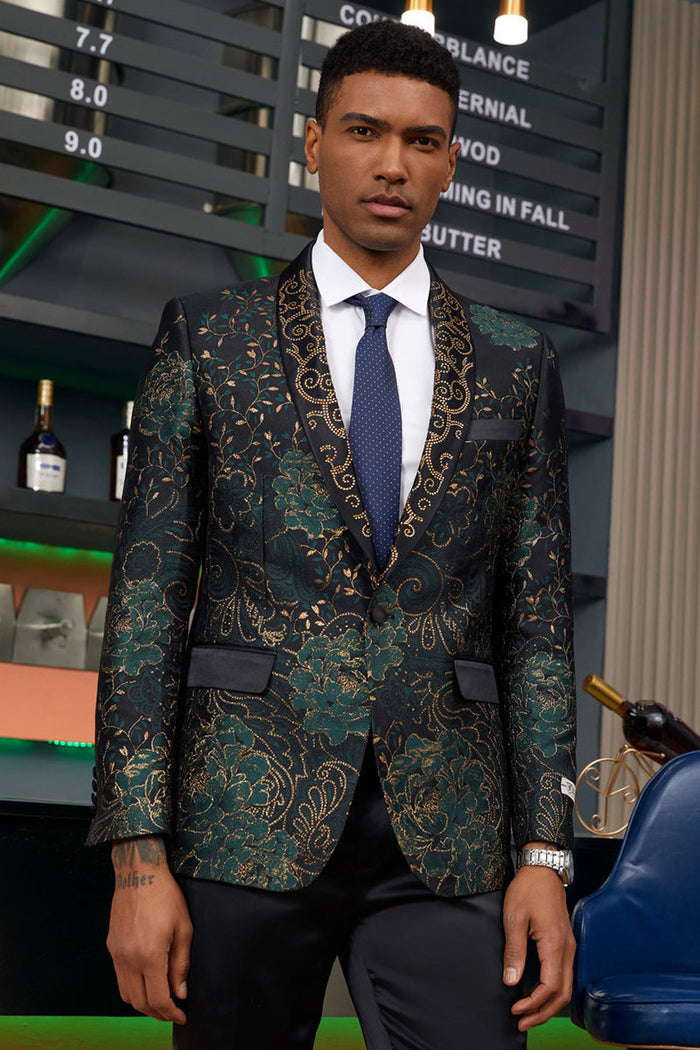 "Elegant Paisley Tuxedo Jacket for Prom and Wedding Celebrations by Stacy Adams"