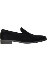 "Chelsea" Black Suede Tuxedo Shoes
