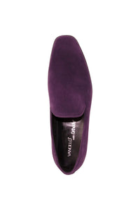 "Chelsea" Purple Suede Tuxedo Shoes
