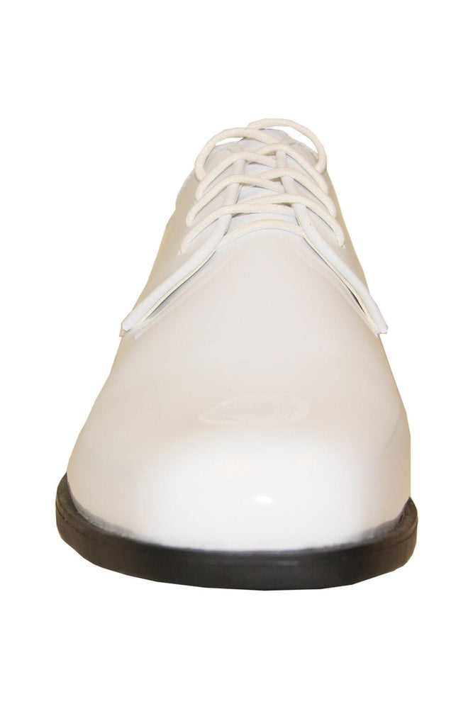 "Sarno" White Vangelo Tuxedo Shoes