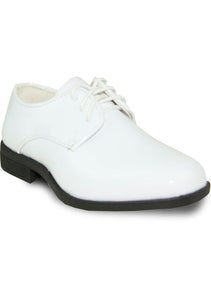 "Sarno" Kids White Tuxedo Shoes