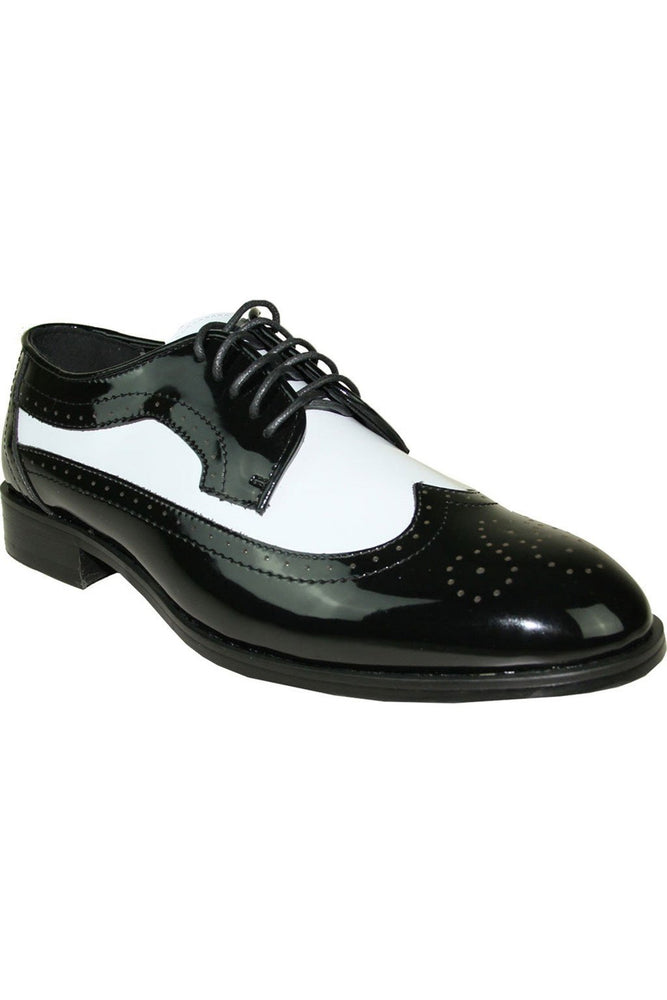"Telford" Black and White Vangelo Tuxedo Shoes