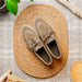 Zelli Venice Hand-Stitched Sueded Goatskin Boat Shoe in Taupe