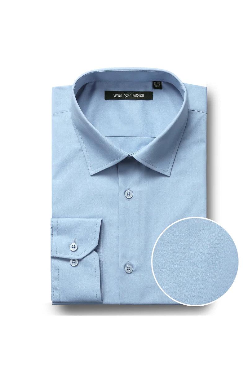 Mens Slim Fit Dress Shirt in Sky Blue main image 1