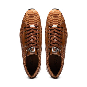 Marco Di Milano Verona Python & Calfskin Sneakers Honey