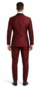 Designer Burgundy Tuxedo for Men – Versailles 3-Piece Shawl Lapel