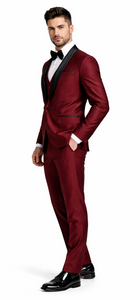 Designer Burgundy Tuxedo for Men – Versailles 3-Piece Shawl Lapel