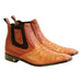 Vestigium Caiman Belly Chelsea Boots Cognac - Cognac
