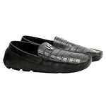 Vestigium Caiman Belly Driving Loafers Black - Black Caiman Belly men's driving loafer