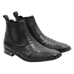 Vestigium Ostrich Chelsea Boots Black - Black