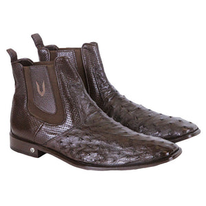 Vestigium Ostrich Chelsea Boots Brown - Brown
