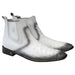 Vestigium Ostrich Chelsea Boots Faded White - Faded White