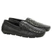 Vestigium Python Driving Loafers Black - Black Python men's driving loafer