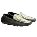 Vestigium Python Driving Loafers Natural Black - Natural Black Python men's driving loafer