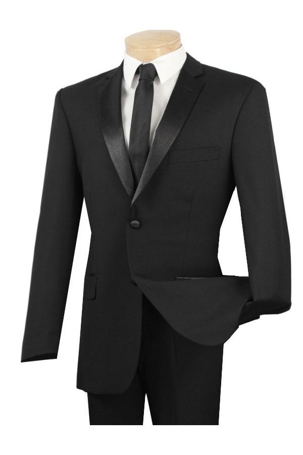 "Giorgio" Black Vinci Tuxedo (2-Piece Set)