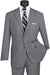 Vinci Grey Classic Poplin Mens Suit: 2-Button - USA Men's Outlet