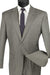 Vinci Grey Sharkskin 2-Button Weave Pattern Suit - USA Men's Outlet