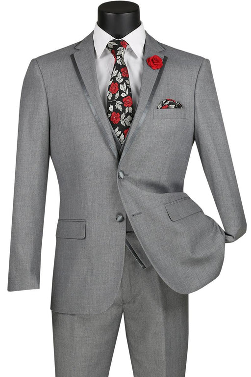 Vinci Grey Vested Tuxedo - A Classy Wedding Trim - USA Men's Outlet