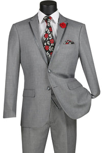Vinci Grey Vested Tuxedo - A Classy Wedding Trim - Elegant Mensattire