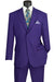 Vinci Men's 2-Button Classic Poplin Suit in Purple - USA Men's Outlet