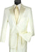 "Vinci Men's 2-Button Poplin Tuxedo in Ivory - Timeless & Elegant." - USA Men's Outlet