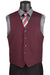 Vinci Men's Burgundy Vest: A Classic Suit Accessory - USA Men's Outlet